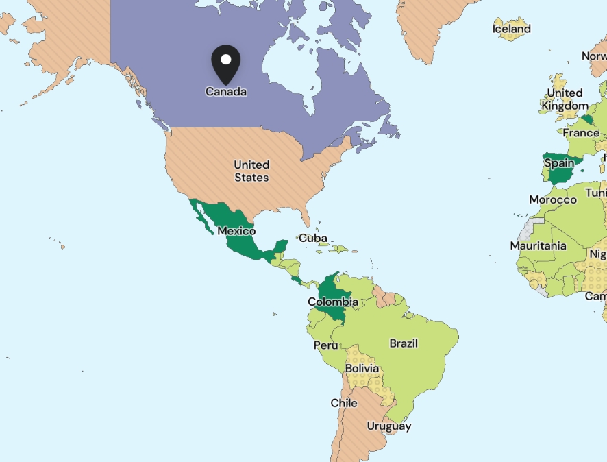 Travel restrictions Map